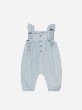 Quincy Mae Pale Blue Baby Romper